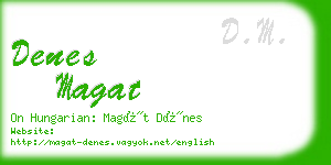 denes magat business card